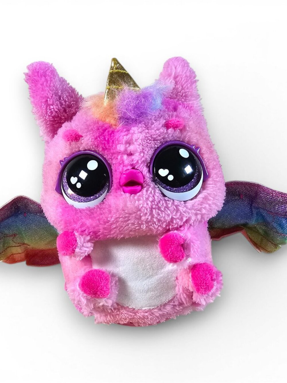 Spin Master Hatchimals Alive Pufficorn Interactive Toy Pink Rainbow WORKS 6"